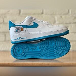 Space Jam x Nike Air Force 1 ’07 Low Hare White/Blue DJ7998-100 Men Shoes Sz 10